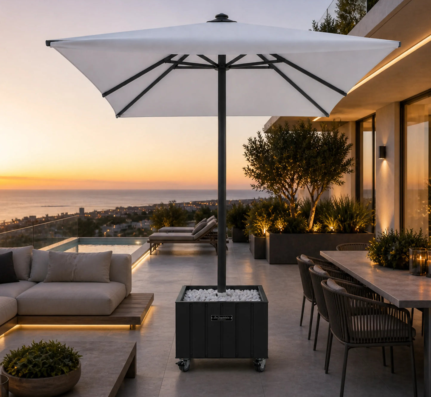 VULKANO Parasol Base with Wheels 140 kg