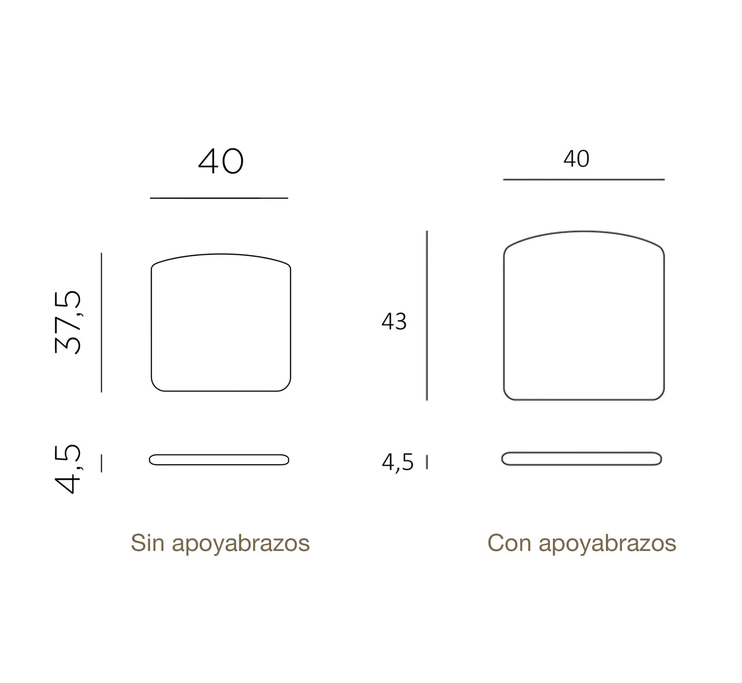 Cojín para Silla DOGA de NARDI