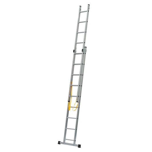 Escalera Big Boy extendida para trabajos de mantenimiento exterior en fachadas.