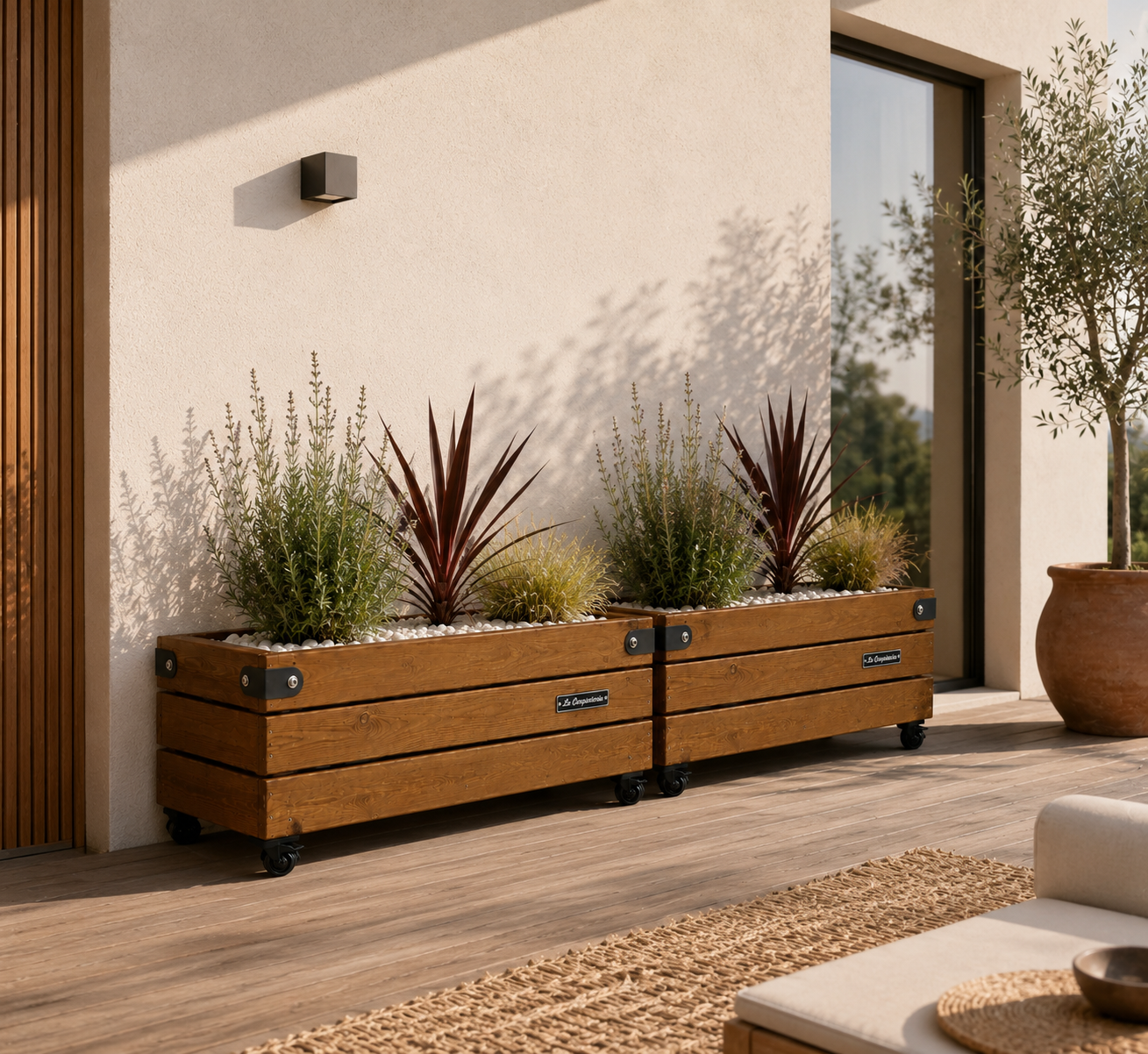 Jardinera de Madera CUBO 3 Rectangular