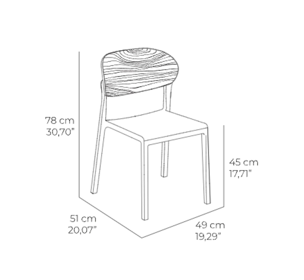 Chaise BAKE WOOD de EZPELETA