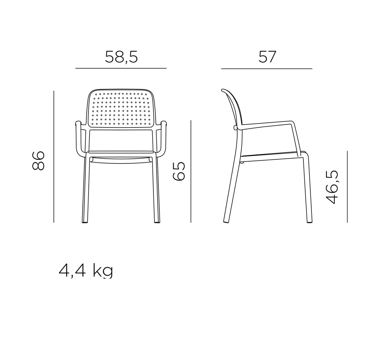 Chaise BORA de NARDI