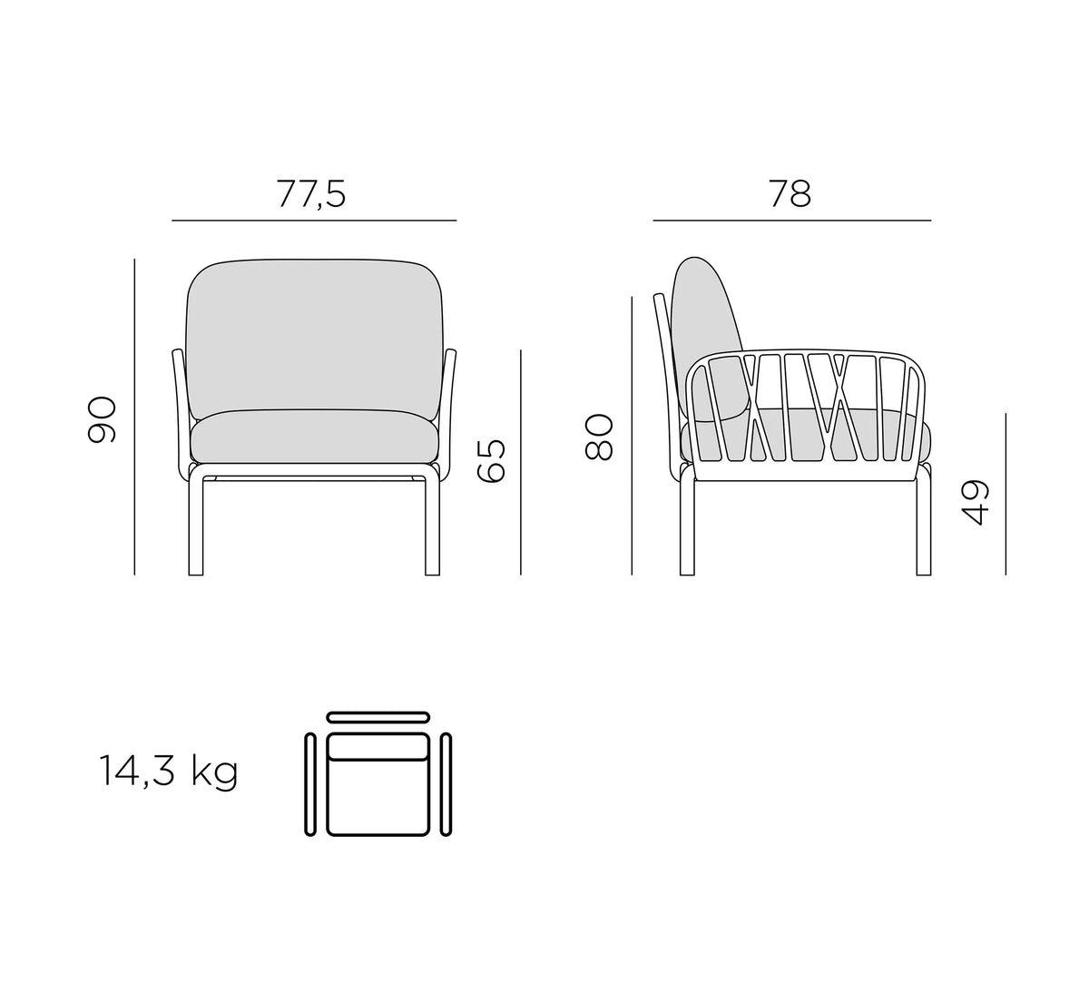 KOMODO Armchair by NARDI