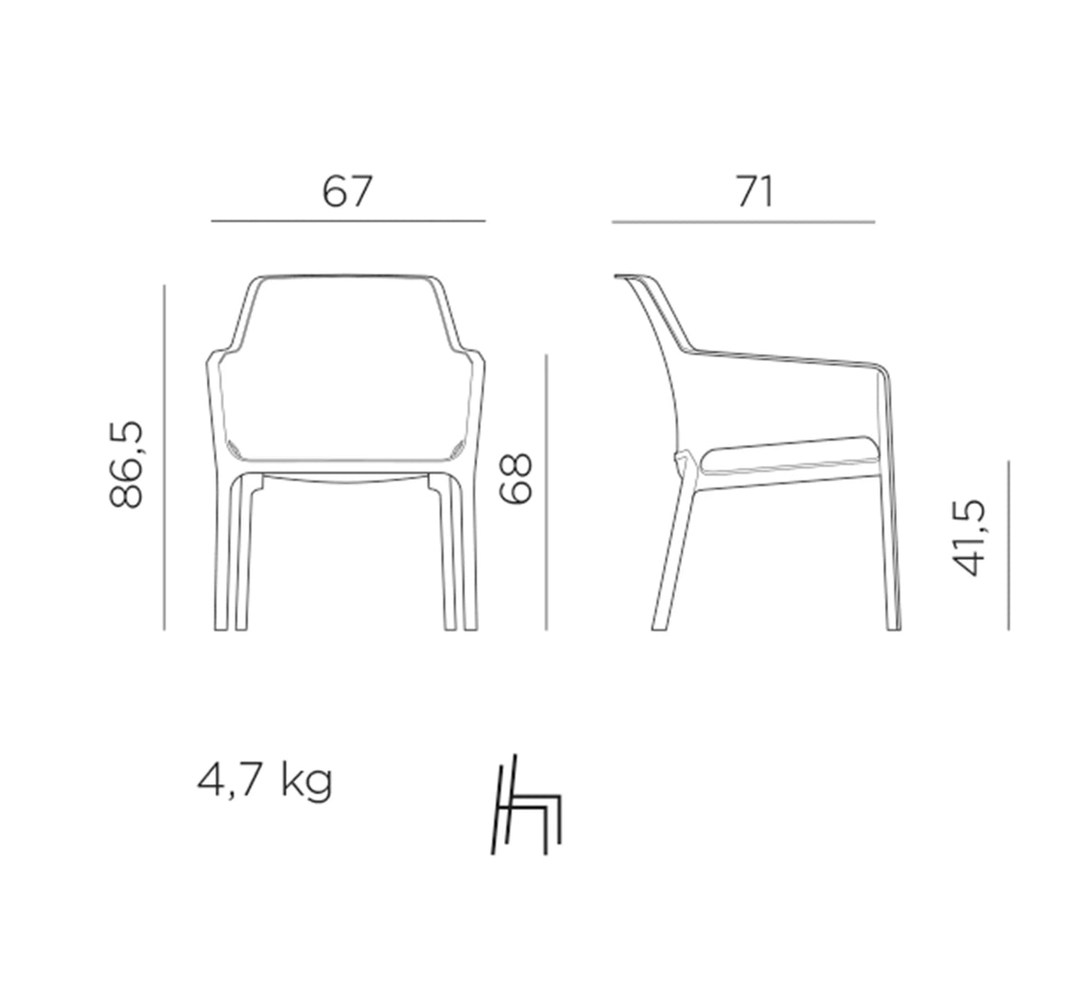 NET RELAX armchair by NARDI