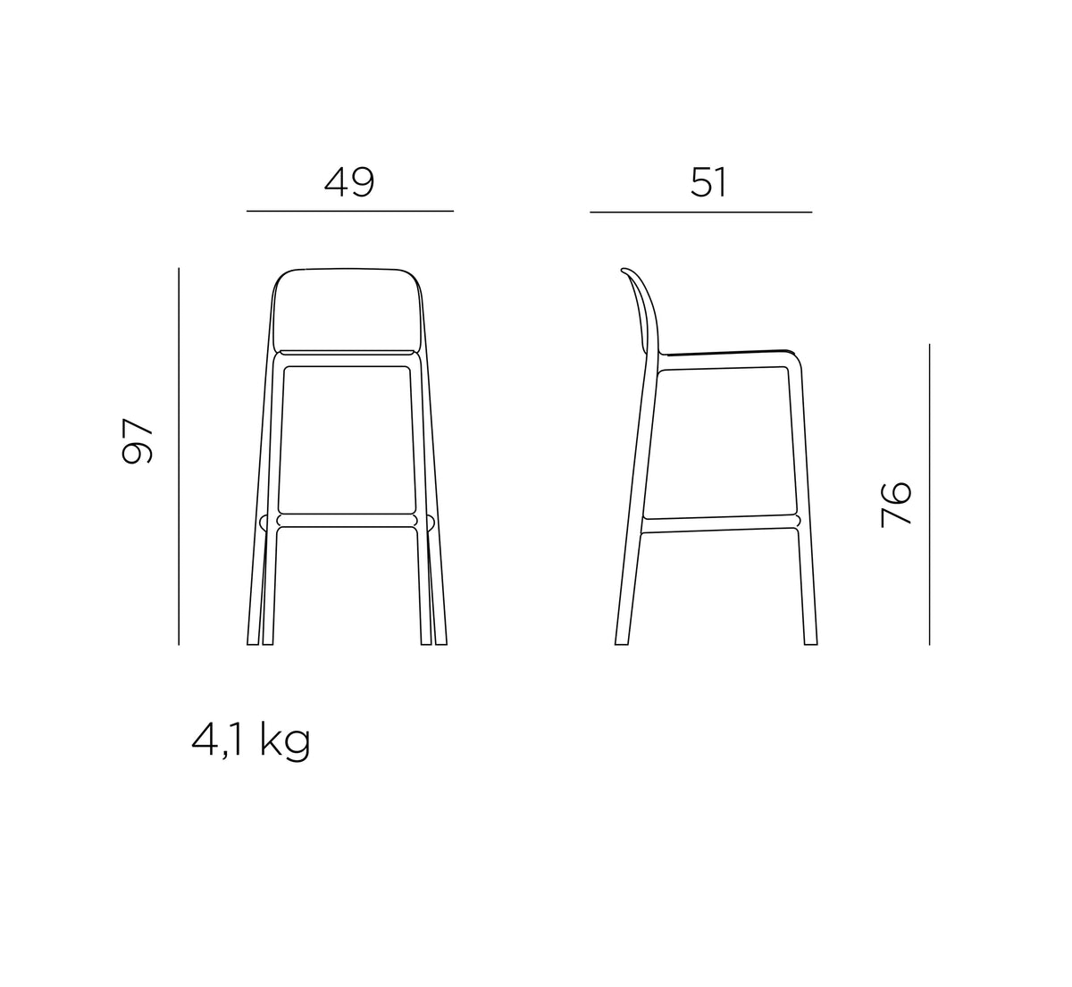 Tabouret FARO de NARDI