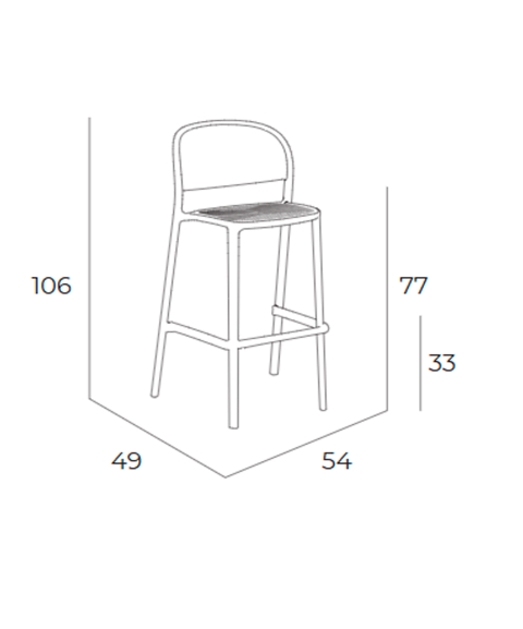 Taburete de Exterior TRENA de EZPELETA