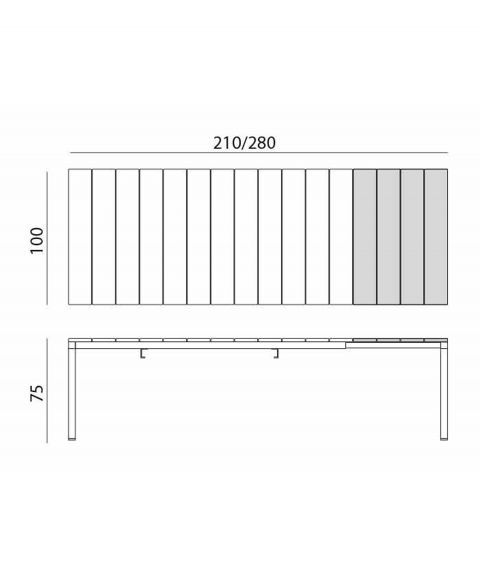 Mesa RIO Extensible de NARDI 8 - 10 Plazas Mesa RIO Extensible de NARDI 8 - 10 Plazas