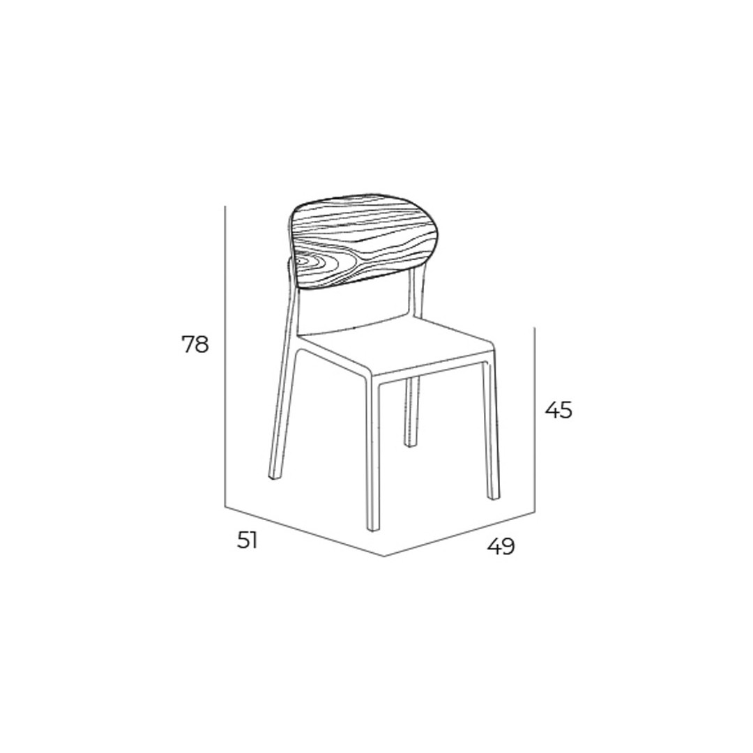 Silla de Exterior BAKE WOOD de EZPELETA