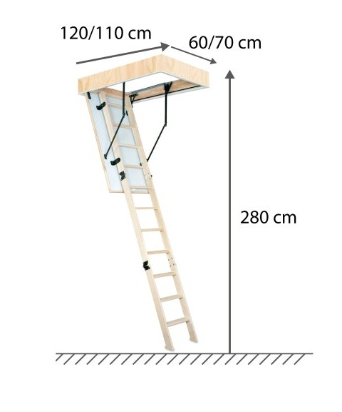 ESCALERA DE TECHO DE MADERA ESCALERA DE TECHO DE MADERA