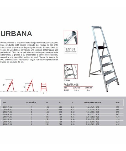 Escalera de Tijera Profesional URBANA PLUS Escalera de Tijera Profesional URBANA PLUS