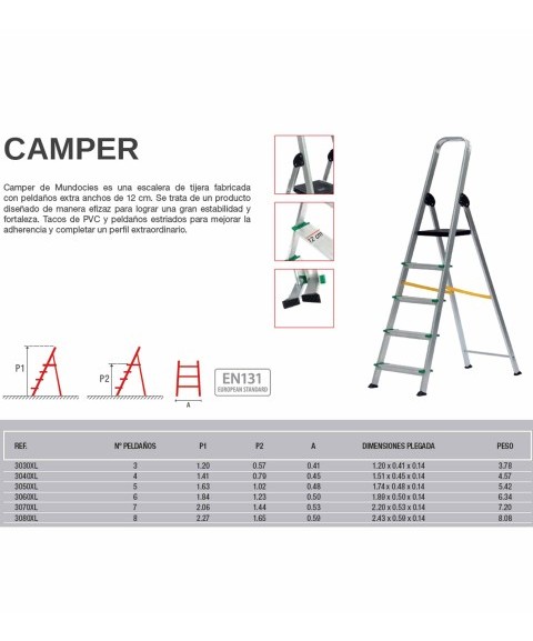 Escalera de Tijera para Bricolage CAMPER Escalera de Tijera para Bricolage CAMPER