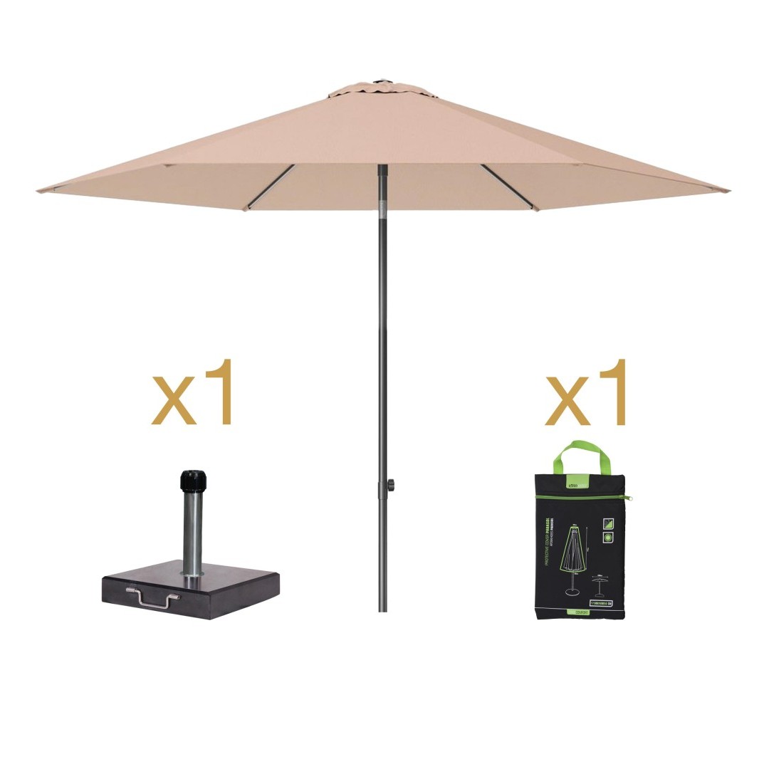 Pack Parasol LISBOA + Base ROMA + Funda