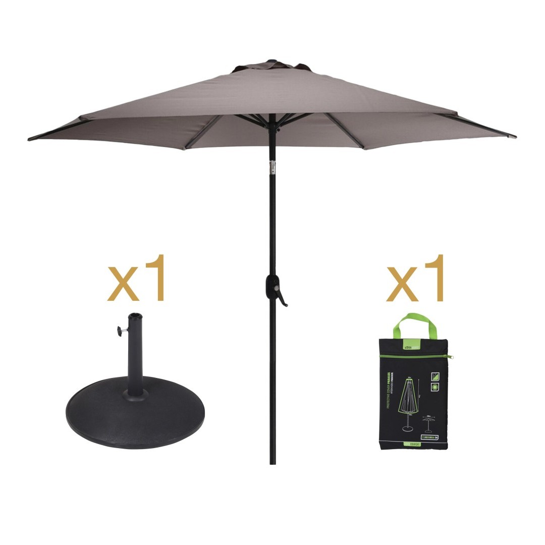 Pack Parasol STELA + Base LANZAROTE + Funda