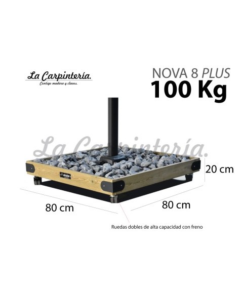 Base Parasol NOVA 8 con Ruedas 100 kg Base Parasol NOVA 8 con Ruedas 100 kg
