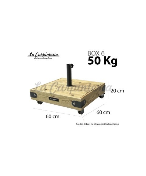 Pack Parasol JAVA de EZPELETA + Base BOX 6 + Funda Pack Parasol JAVA de EZPELETA + Base BOX 6 + Funda