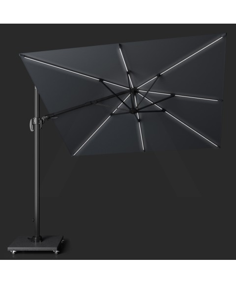 Parasol de Pie Lateral CHALLENGER GLOW LEDS 3x3 m