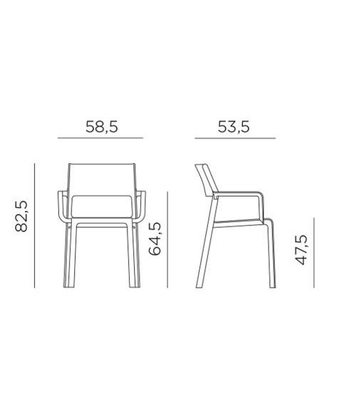 Silla de exterior TRILL de NARDI