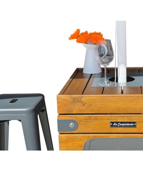 Base Parasol MESA DADO con Ruedas 200 Kg