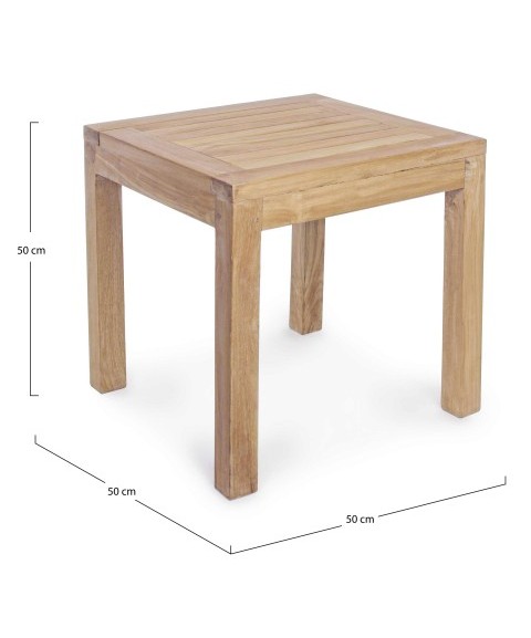 Mesa Auxiliar de Madera de TECA de BIZZOTTO