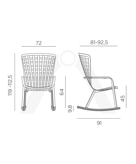 Sillón de Exterior FOLIO ROCKING de NARDI