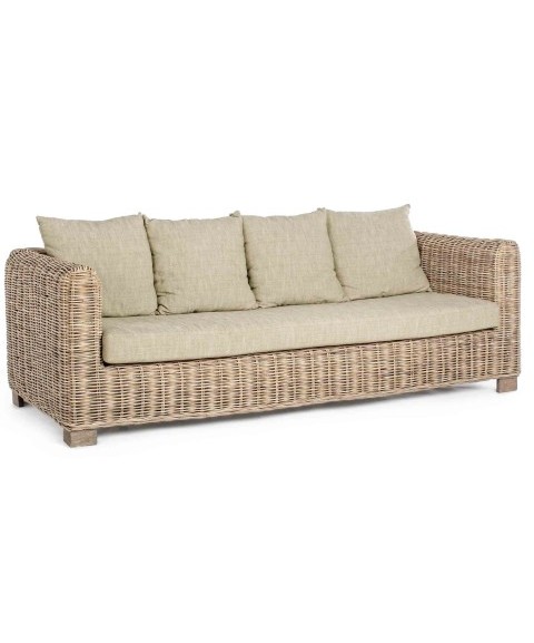 Sofá de Ratán FORTALEZA 3 Plazas de BIZZOTTO