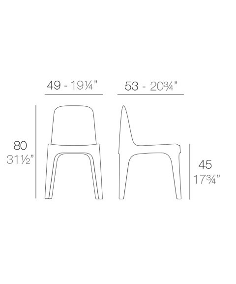 Silla de Exterior SOLID de VONDOM