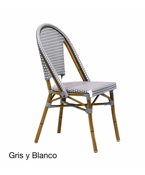 Silla ARLÉS de Aluminio y Rattán Sintético