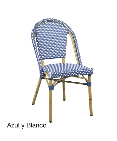 Silla ARLÉS de Aluminio y Rattán Sintético