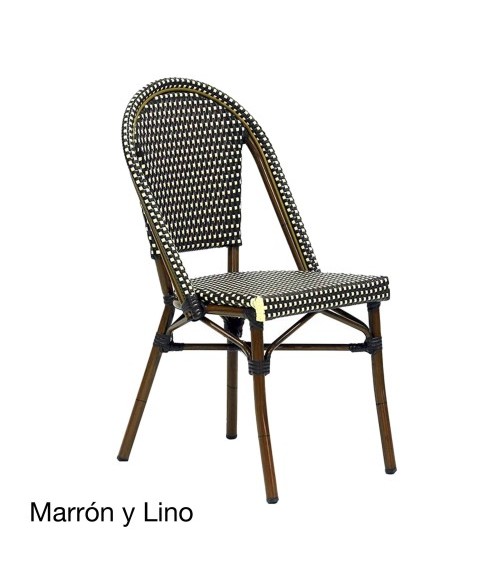 Silla ARLÉS de Aluminio y Rattán Sintético