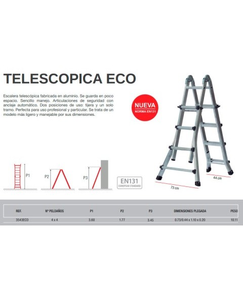 ESCALERA TELESCOPICA ECO