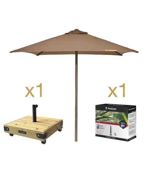 Pack Parasol EOLO de EZPELETA + Base BOX 6 + Funda