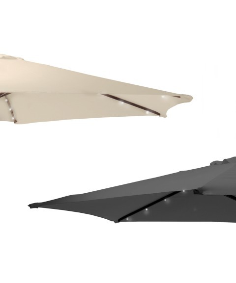 Parasol de Pie Central ARAL 260 cm con LEDs