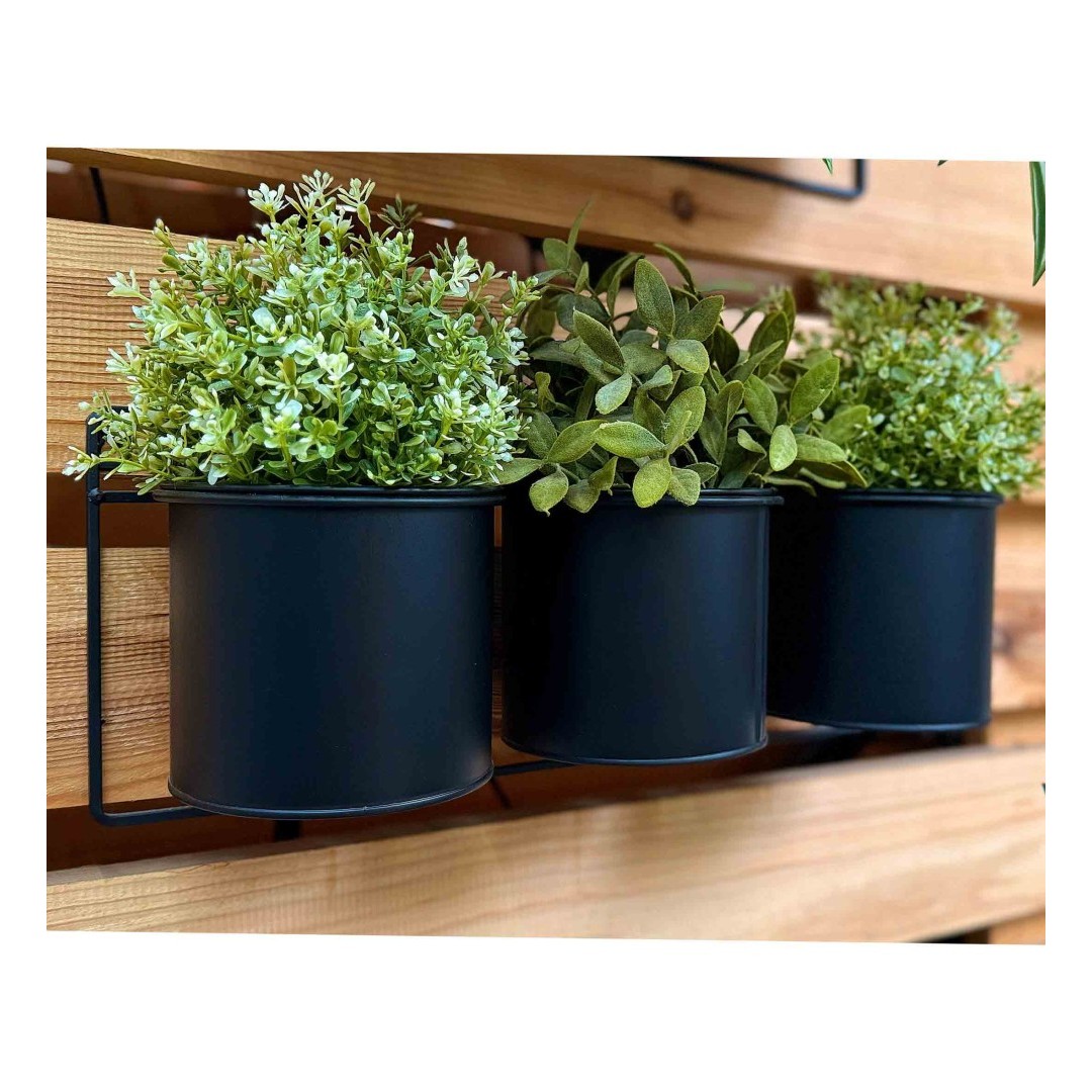 Soporte con 3 Macetas de Pared