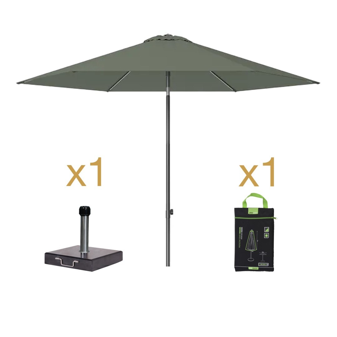 Pack Parasol LISBOA + Base ROMA + Funda