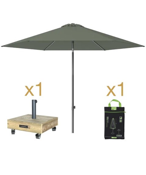 Pack Parasol LISBOA + Base BOX 5 + Funda