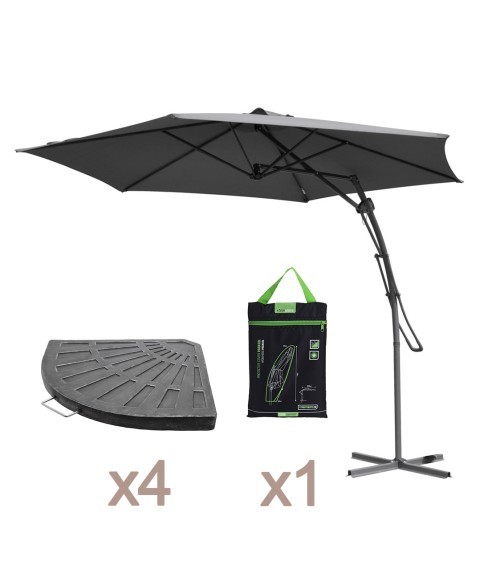 Pack Sombrilla MARIOLA + 4 Bases + Funda BASIC