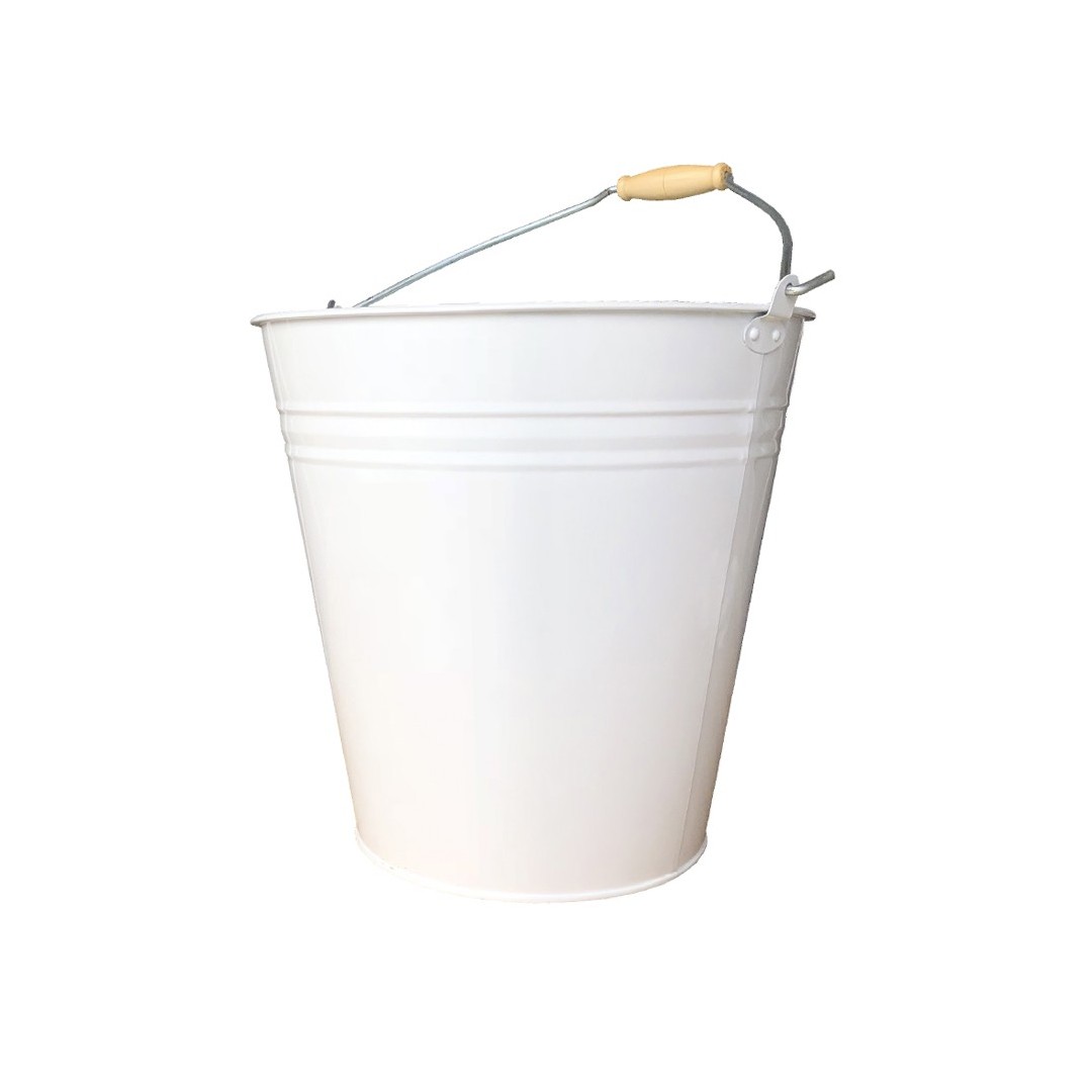 CUBO DE METAL LACADO BLANCO