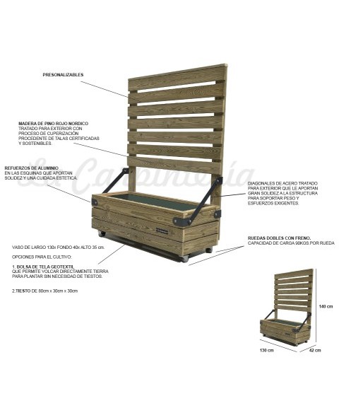 Separador de Madera SAMOA GARDEN