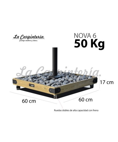 Base Parasol NOVA 6 con Ruedas 50kg