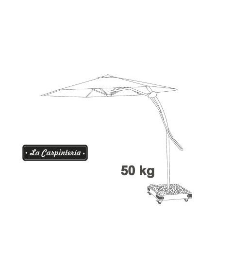 Base Parasol NOVA 6 con Ruedas 50kg