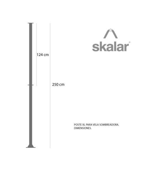 Poste XL para Vela Sombreadora 250 cm
