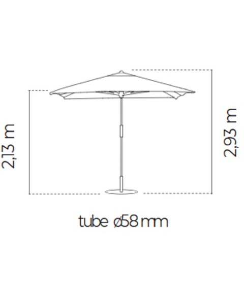 Parasol de Pie Central EZPELETA JAVA 3 x 3 m