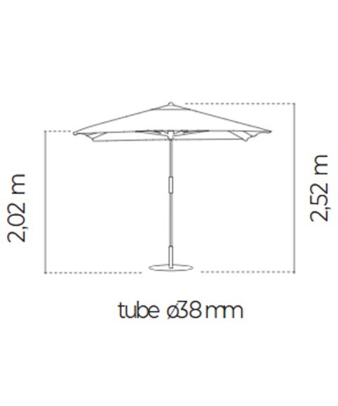 Parasol de Pie Central EZPELETA JAVA 2 x 2 m