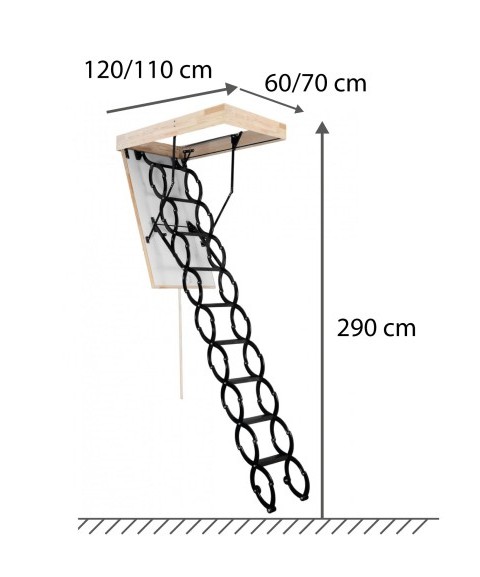 ESCALERA DE TECHO DE HIERRO