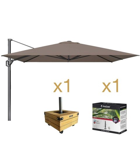 Pack Parasol TELESCÓPICO + Base DADO 3 + Funda