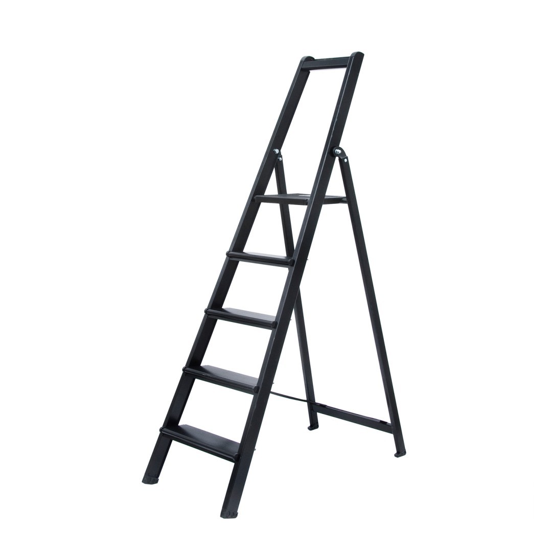 ESCALERA UNNO PLUS 5 PELDAÑOS NEGRA