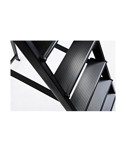 ESCALERA UNNO PLUS 5 PELDAÑOS NEGRA