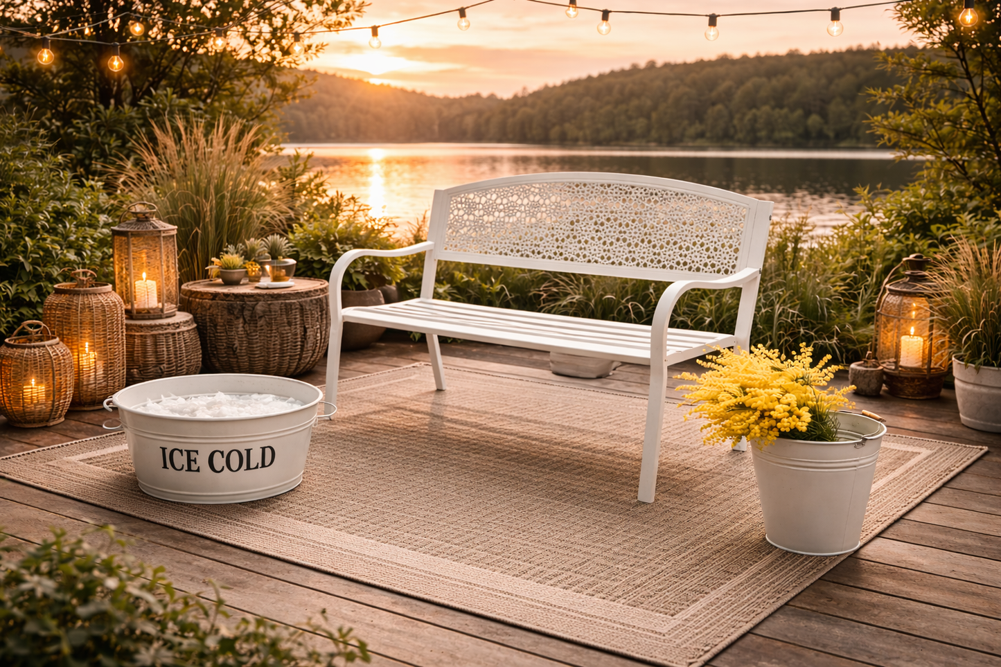 Conjunto de Jardim Branco