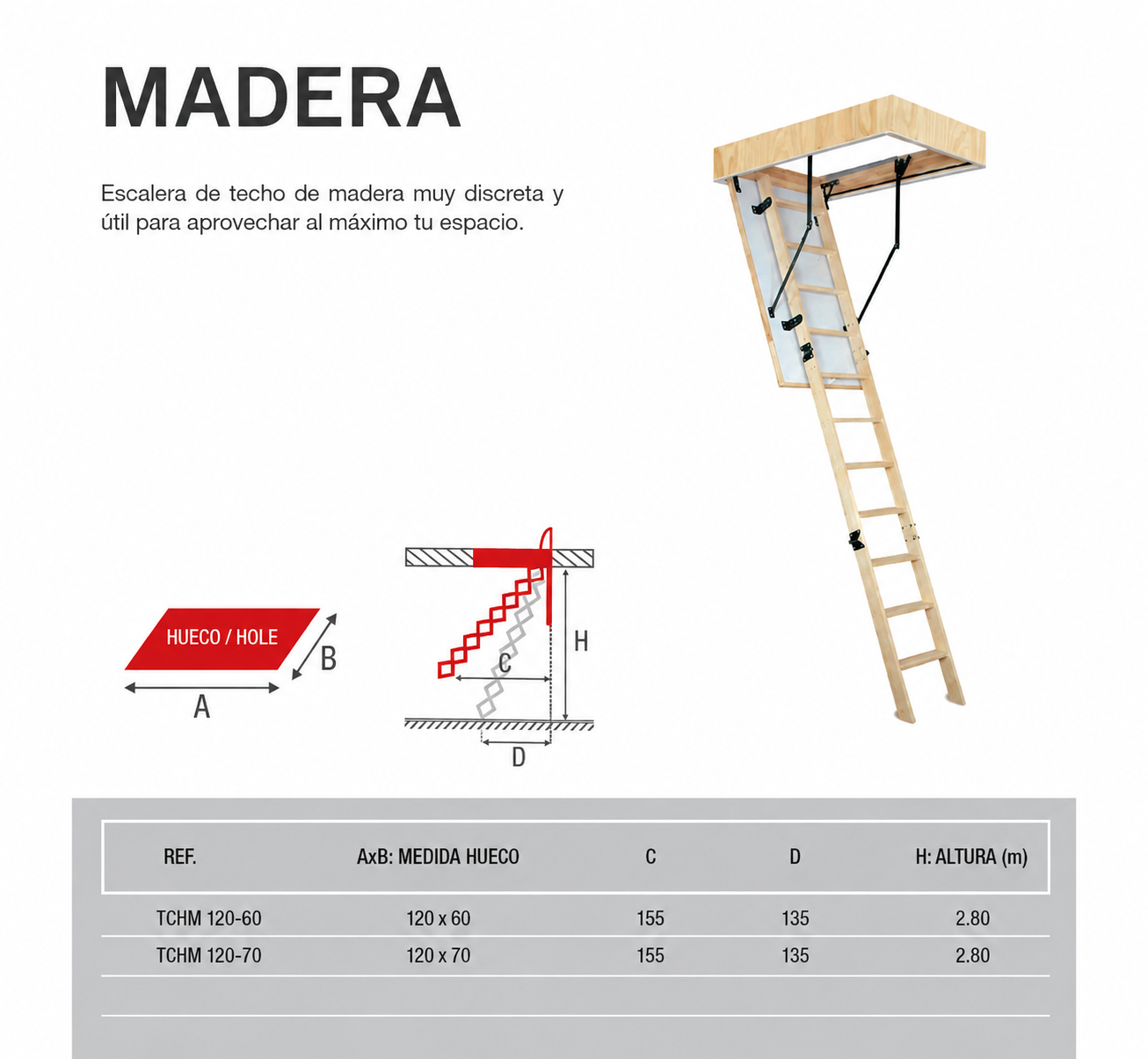 Escadote de Telhado em Madeira