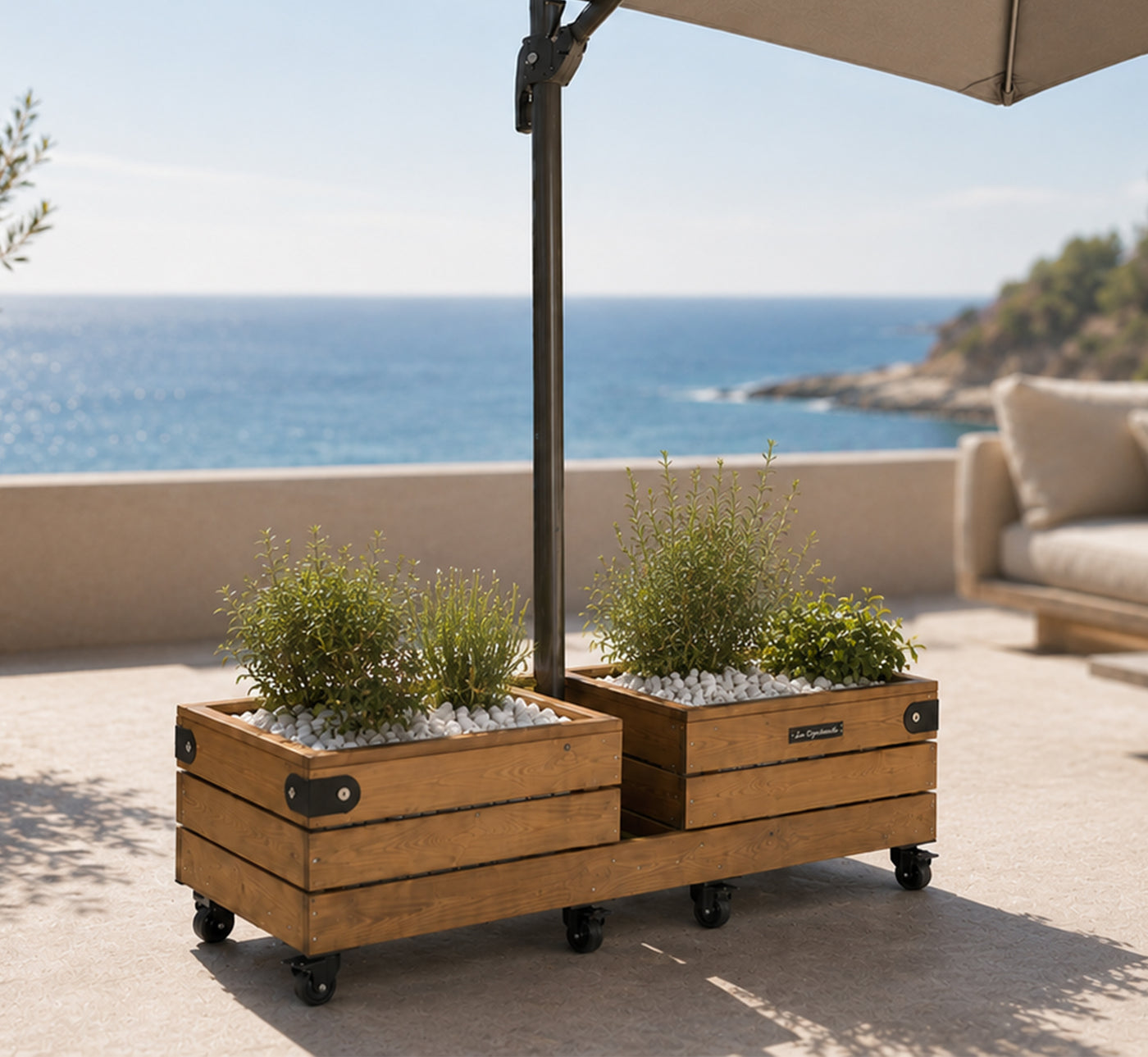 NOVA DUO Parasol Base with Wheels 175 kg
